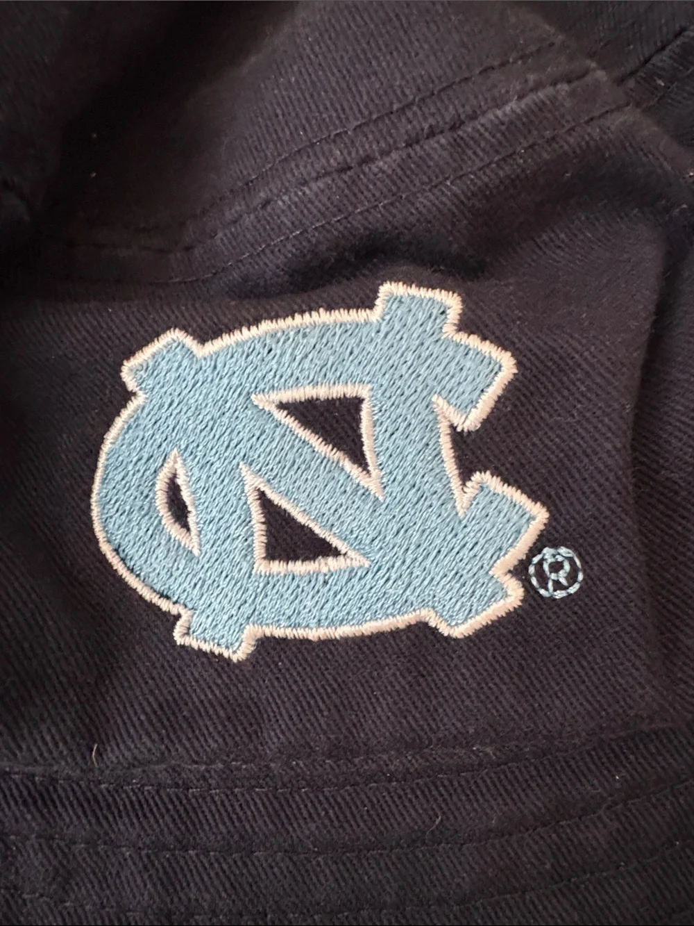 Black Bucket Hat with Light Blue UNC Logo - Kids